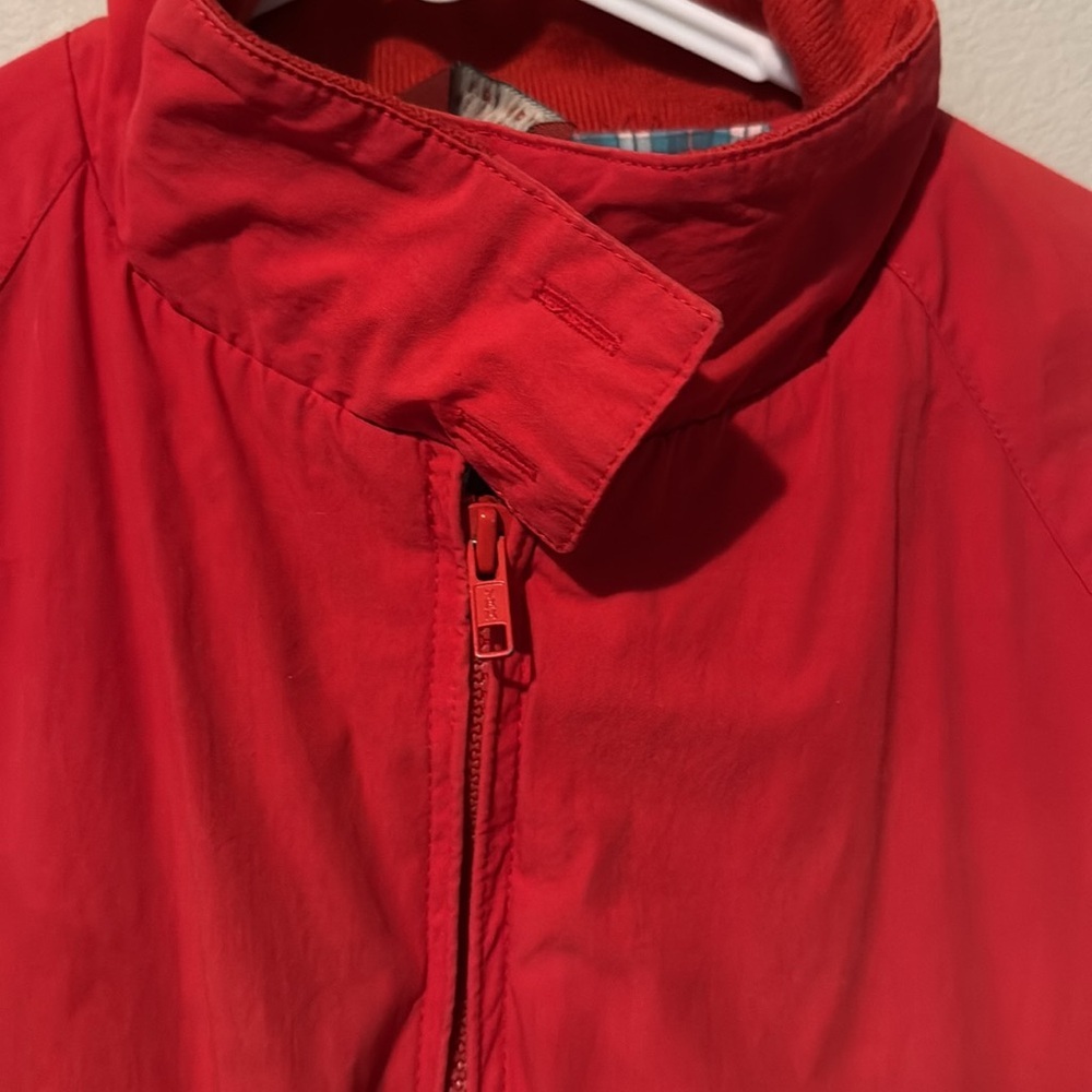 Vintage 80s American Eagle Barn Jacket Red Plaid Linging Pockets Zip FUC Flaw - Picture 12 of 16